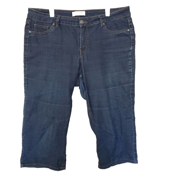D. Jeans Pants - d. jeans New York Dark Blue Capris Women's Size 16W Capri Pants